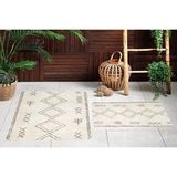 Vivense Dijital Baskı, Kaymaz Taban Ikili Banyo Paspası 100X60 + 60X50 cm RVG5140 - Bej - 60 cm x 100 cm x 1 cm