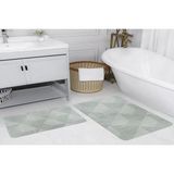 Vivense Dijital Baskı, Kaymaz Taban Ikili Banyo Paspası 100X60 + 60X50 cm RVG5172 - Yeşil - 60 cm x 100 cm x 1 cm