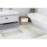Vivense Dijital Baskı, Kaymaz Taban Ikili Banyo Paspası 100X60 + 60X50 cm RVG5197 - Bej - 60 cm x 100 cm x 1 cm