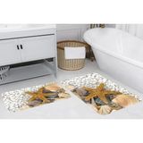 Vivense Dijital Baskı, Kaymaz Taban Ikili Banyo Paspası 100X60 + 60X50 cm RVG5283 - Beyaz - 60 cm x 100 cm x 1 cm