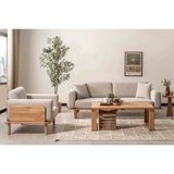 Vivense Diva Koltuk Takımı Açık Gri, Natural - 220 cm x 88 cm x 79 cm
