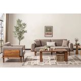 Vivense Diva Koltuk Takımı Antrasit, Ceviz - 220 cm x 88 cm x 79 cm