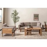 Vivense Diva Koltuk Takımı Antrasit, Natural - 220 cm x 88 cm x 79 cm