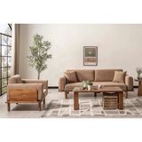 Vivense Diva Koltuk Takımı Kahverengi, Ceviz - 220 cm x 88 cm x 79 cm