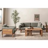 Vivense Diva Koltuk Takımı Yeşil, Natural - 220 cm x 88 cm x 79 cm