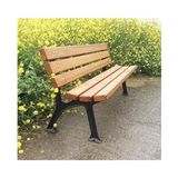 Vivense Döküm Ayaklı Bank Bahçe Mobilyası, Ceviz - 145 cm x 145 cm x 72 cm
