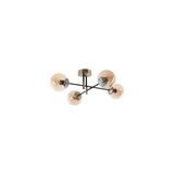 Vivense Dolunay Dörtlü Eskitme Bal Camlı Avize - 1 cm x 1 cm x 1 cm - Şeffaf