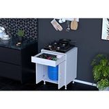 Vivense Doqu L Ocak Alti Tüp Gözlü Set, 48 Cm Beyaz