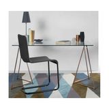 Vivense Drec Rose Gold Metal Cam Çalışma Masası - 130 cm x 70 cm x 76 cm - Ahşap