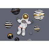 Vivense Duvar Aksesuari Astronot Obje, Beyaz Gold Altın