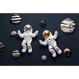 Vivense Duvar Aksesuari Astronot Obje İkili Set Beyaz