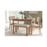 Vivense Elena Natural Ahşap Benchli Mutfak Masa Takımı, 80X120 cm - 80 x 120 cm