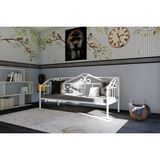 Vivense Elips Minderli Ferforje Sedir, Beyaz, Gm 401 - 185 cm x 85 cm x 40 cm