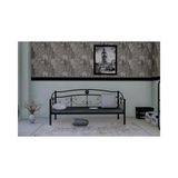 Vivense Elips Minderli Ferforje Sedir, Siyah, Gm 400 - 185 x 85 cm