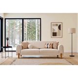 Vivense Elis Üçlü Koltuk, Krem - 230 cm x 90 cm x 80 cm