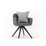 Vivense Etshome Kadife Dokulu Gri Kirlent Kilifi 45x45
