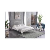 Vivense Falez St Metal Karyola, Beyaz, 120X200 - 120 x 200 cm