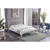 Vivense Falez St Metal Karyola, Beyaz, 120x200