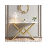 Vivense Fiona Dresuar, Gold Beyaz - 120 cm x 30 cm x 75 cm