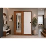 Vivense Flora Sürgülü Portmanto Vestiyer, 2 Kapaklı, Gm 456 - 120 cm x 48 cm x 180 cm