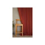 Vivense Fon Perde Keten Kiremit Rengi 1-2 Seyrek Pile 200x260 Bordo