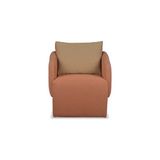 Vivense Forsit Ofis Eos Kumaşlı Tekli Kanepe, Somon - 70 cm x 75 cm x 80 cm - Pembe