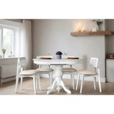 Vivense Freya Beyaz Açılır Masa Takımı, 80X120 - 80X120 KAPALI HALİ80X150 AÇILMIŞ HALİ