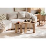 Vivense Girona Ikili Oval Orta Sehpa Takımı, Meşe - 60 cm x 60 cm x 40 cm