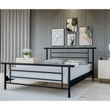 Vivense Gm-412 Zambak Metal Çift Kişilik Siyah 150X200 Karyola
