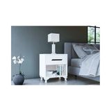 Vivense GM020 KOMODİN, SİYAH KULPLU, BEYAZ