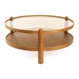 Vivense Golf Orta Sehpa, Ceviz - 100 cm x 100 cm x 48 cm