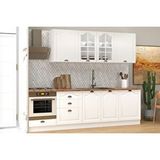 Vivense Greena White Tezgahli Mdf Hazir Mutfak Dolabi, 270 Cm Beyaz