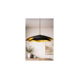 Vivense Handmade Wabi Sabi Karbon Beton Avize, Black Marvante - Siyah - Gold