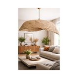 Vivense Handmade Wabi Sabi Karbon Beton Avize, Terranis - 55 cm x 55 cm x 90 cm - Krem