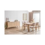 Vivense Haven Yemek Odası Takımı Meşe Renkli 6-8 Kişilik Açılır Masa ve 2 Sandalye ile Modern Tasarım