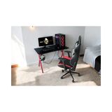 Vivense Hey Gaming Profesyonel Oyuncu Masası, Siyah Kırmızı, 120 cm