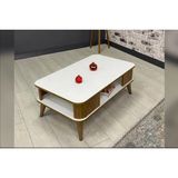Vivense Hey Kumsal Orta Sehpa, Beyaz Ceviz - 100 cm x 60 cm x 39 cm - Beyaz; Ceviz
