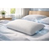 Vivense Icecool Soğuk Kumaş Ortopedik Boyun Destekli Visco Yastık, 60X40X13 cm - 40 x 60 x 13 cm - Beyaz