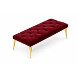 Vivense İdeal Puf, Bordo, Gold Metal Ayak Altın