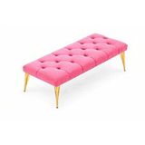 Vivense İdeal Puf, Pembe, Gold Metal Ayak Altın