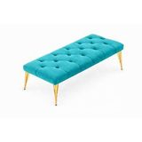 Vivense İdeal Puf, Turkuaz, Gold Metal Ayak Altın