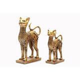 Vivense İkili Kedi Biblo Gold Altın
