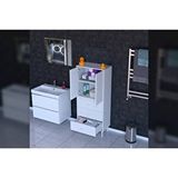 Vivense İlkim Alt Modül Çekmece Üst Modül Kapak Banyo Dolabi 55 Cm Beyaz