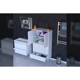 Vivense Ilkim Alt Modül Çekmece Üst Modül Kapak Banyo Dolabı 75 cm - 75 cm x 32.5 cm x 138 cm - Beyaz