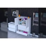 Vivense İlkim Alt Modül Çekmece Üst Modül Kapak Banyo Dolabi 90 Cm Beyaz