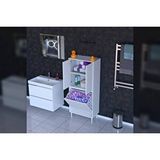 Vivense İlkim Alt Modül Sepet Üst Modül Kapak Banyo Dolabi, 55 Cm Beyaz