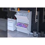 Vivense İlkim Alt Ve Üst Modül Sepetli Banyo Dolabi, 75 Cm Beyaz