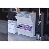 Vivense İlkim Alt Ve Üst Modül Sepetli Banyo Dolabi, 95 Cm Beyaz