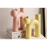 Vivense İskandinav Kedi Vazo, İkili Set Pembe