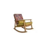 Vivense Iskandinav Puflu Sallanan Sandalye, Retro, Naturel - 860-Turuncu